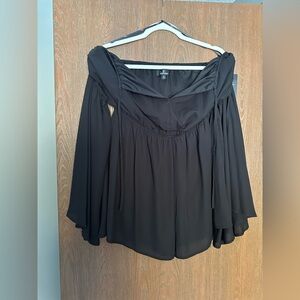 Lulus Black Off Shoulder Romper